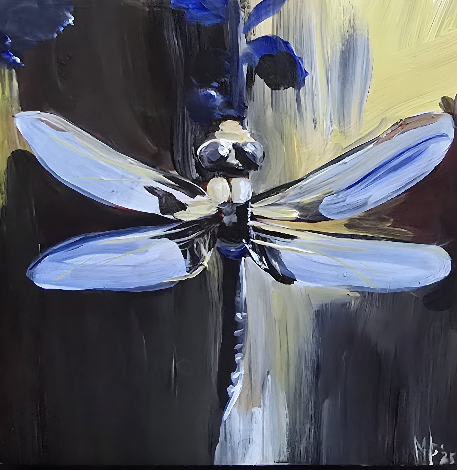Dragonfly Mark Dingemanse Original painting for sale