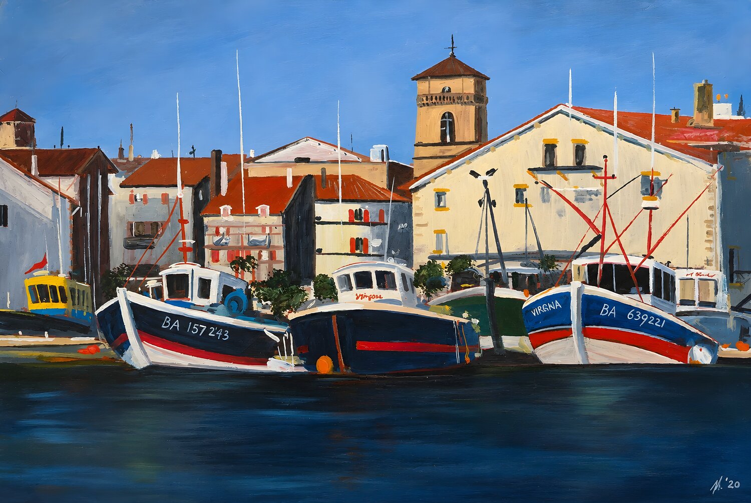 Harbour Light, Saint-Jean-de-Luz Mark Dingemanse Original painting for sale