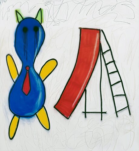 Childhood Over Adulthood by Michal Ozana, Painting for Sale on Select