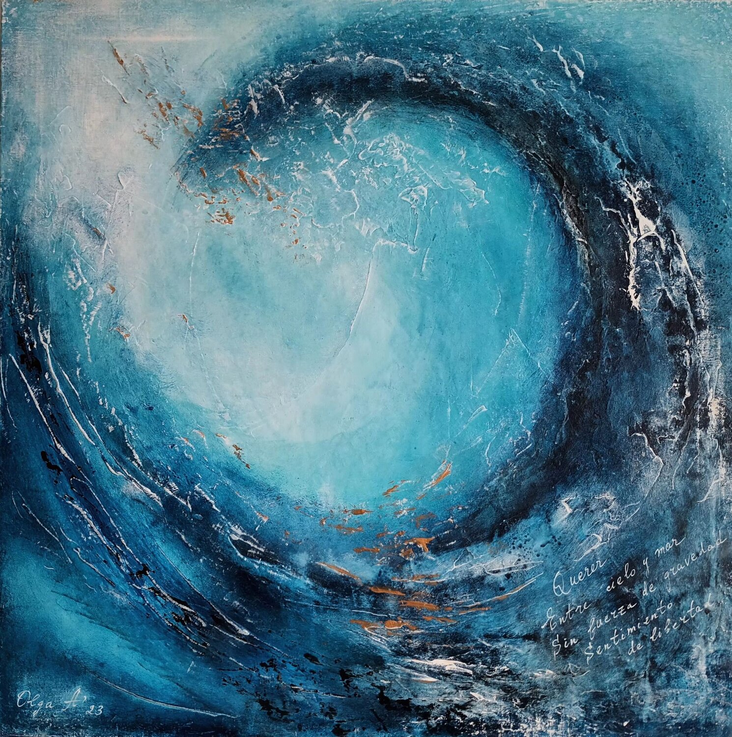 Entre cielo y mar Olga Abrakhimova Original painting for sale