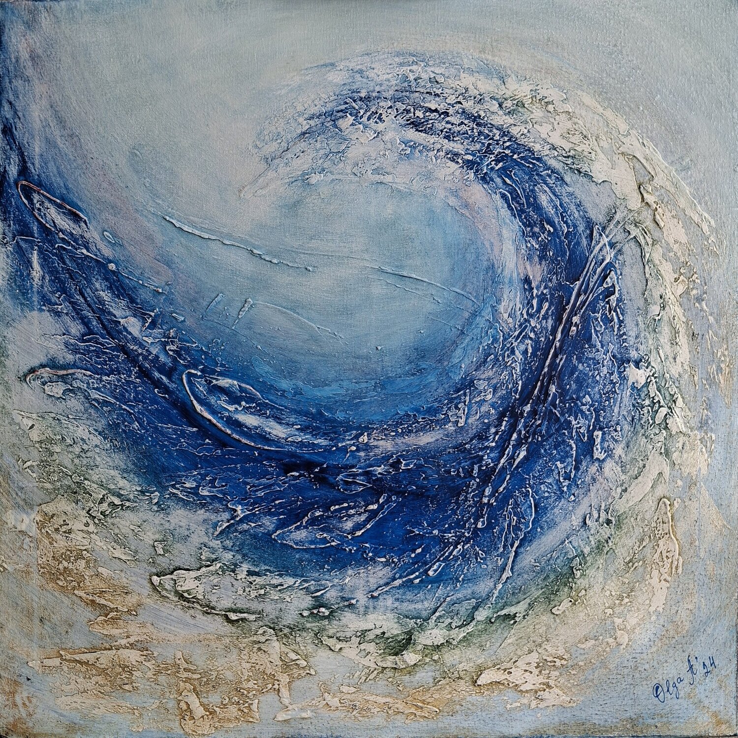Perlas en movimiento Olga Abrakhimova Original painting for sale