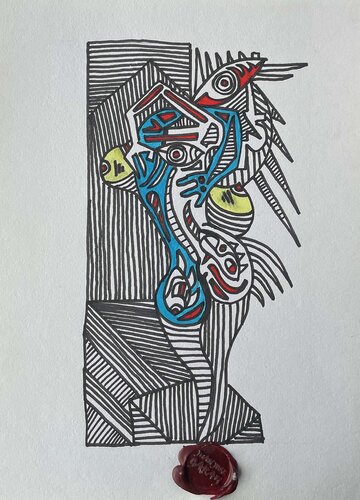 Trazo Nocturno II by Garay Art, Drawing for Sale on Select