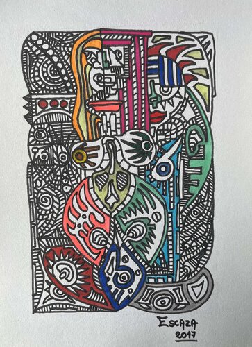 Trazo Nocturno II by Garay Art, Drawing for Sale on Select