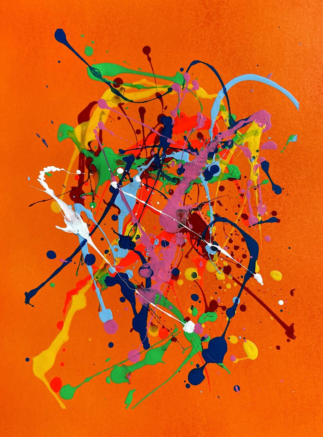 Anatomy of the Orange Gesture A4 002 Garay Studio Original painting for sale