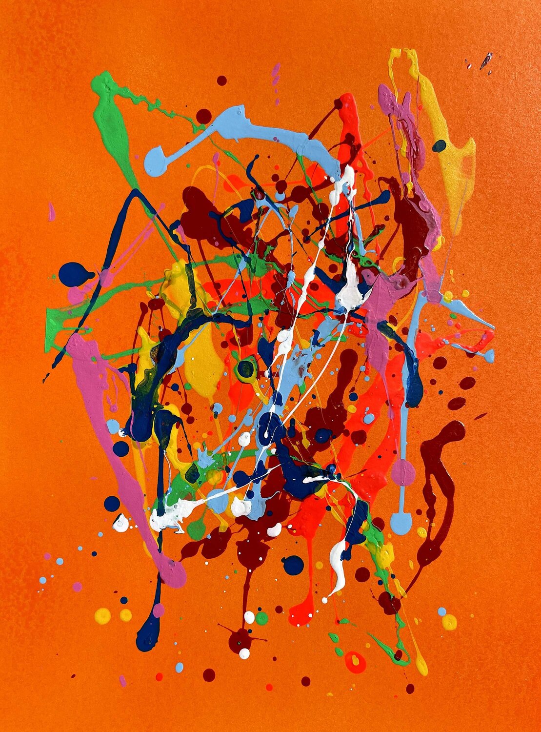 Anatomy of the Orange Gesture A4 003 Garay Studio Original painting for sale