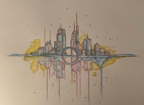 El puente de los sueños by Rosa Sebastia, Painting for Sale on Select