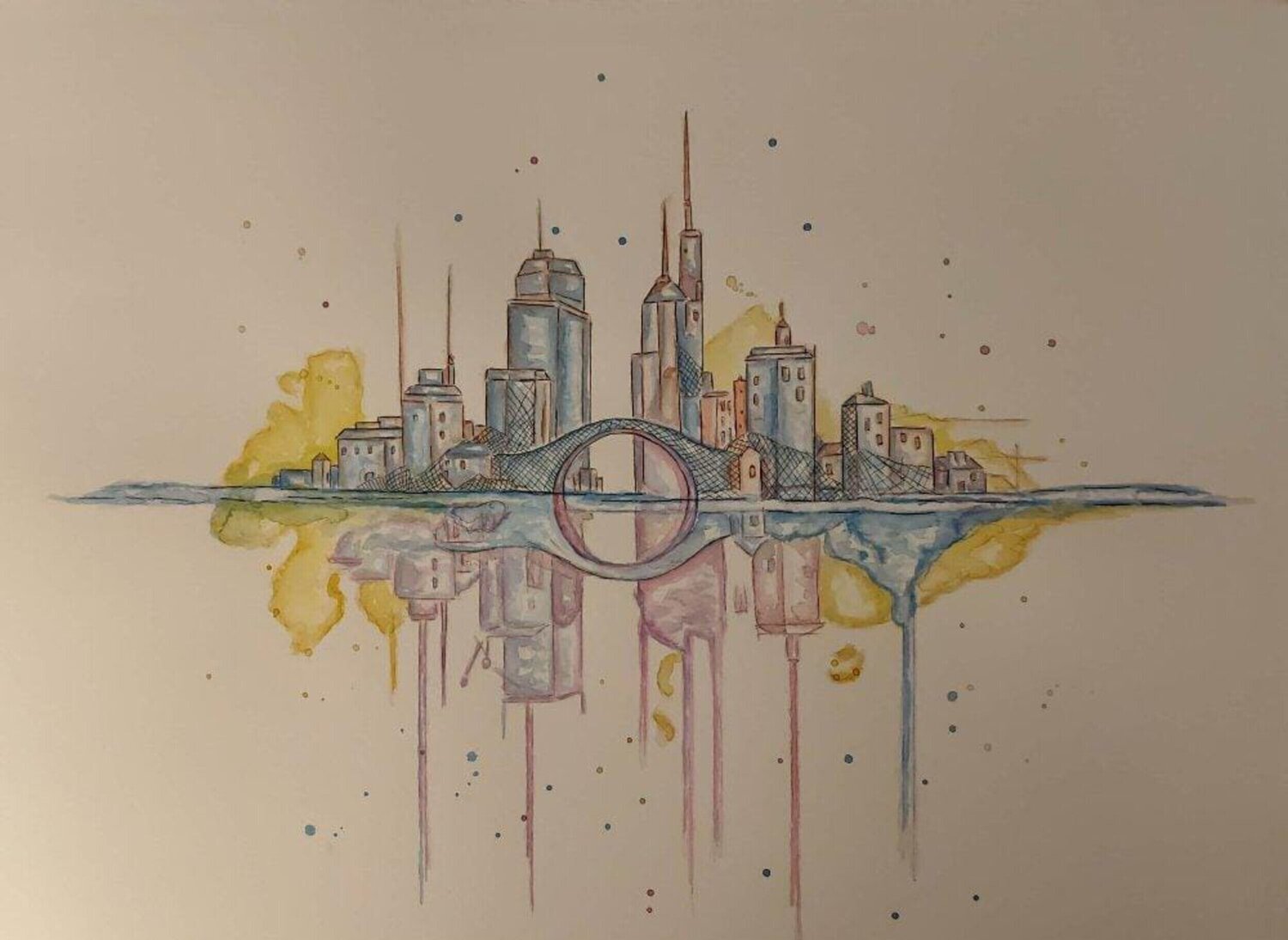 El puente de los sueños Rosa Sebastia Original painting for sale