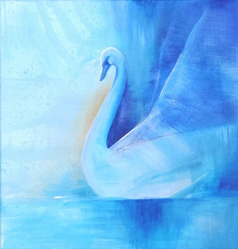 Graceful Swan by Martina Radilová, Painting for Sale on Select
