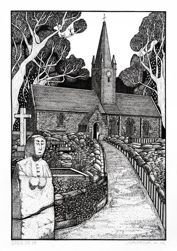 Guernsey | St Martin's Church von Natasha K. He, Zeichnungen kaufen auf Select