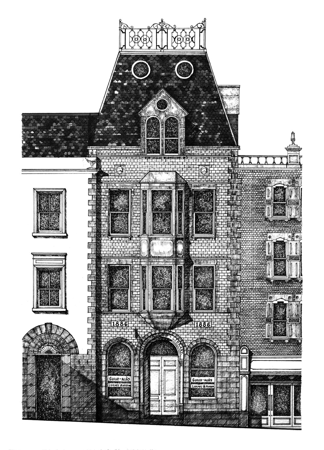 Guernsey | Guille-Allès Library Natasha K. He Drawing for sale
