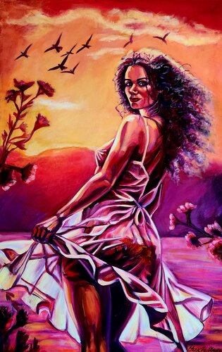 Mystery Lady by ELENA LE CLAIRE, Painting for Sale on Select
