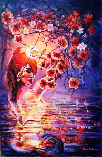 Cherry Blossoms by ELENA LE CLAIRE, Painting for Sale on Select