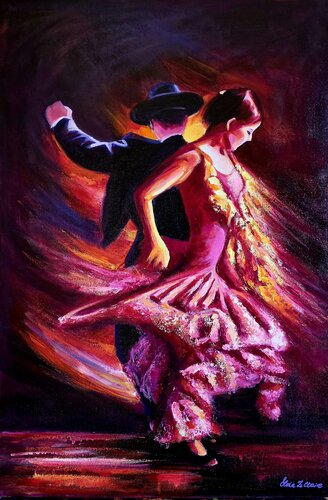 Flamenco Dancers von ELENA LE CLAIRE, Malerei kaufen auf Select