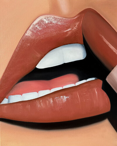 Lipstick Moment by Alina Timoshenko, Painting for Sale on Select