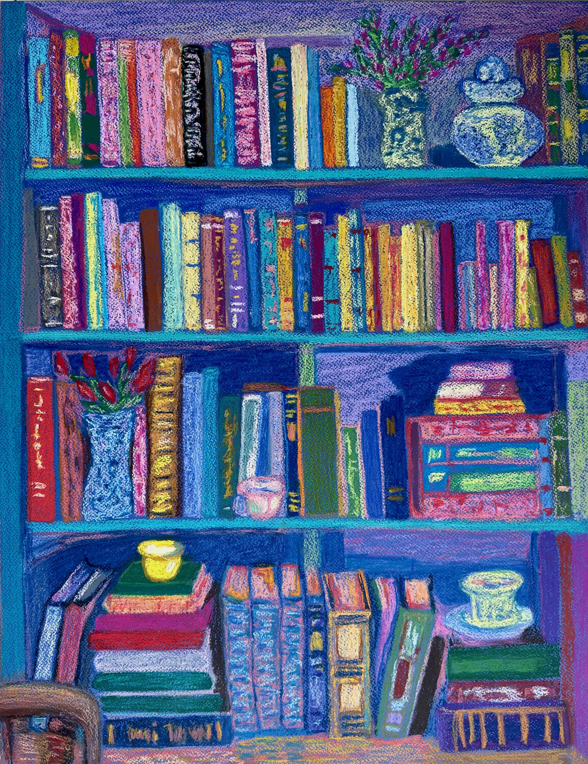 The Bookshelf Alina Timoshenko Drawing for sale