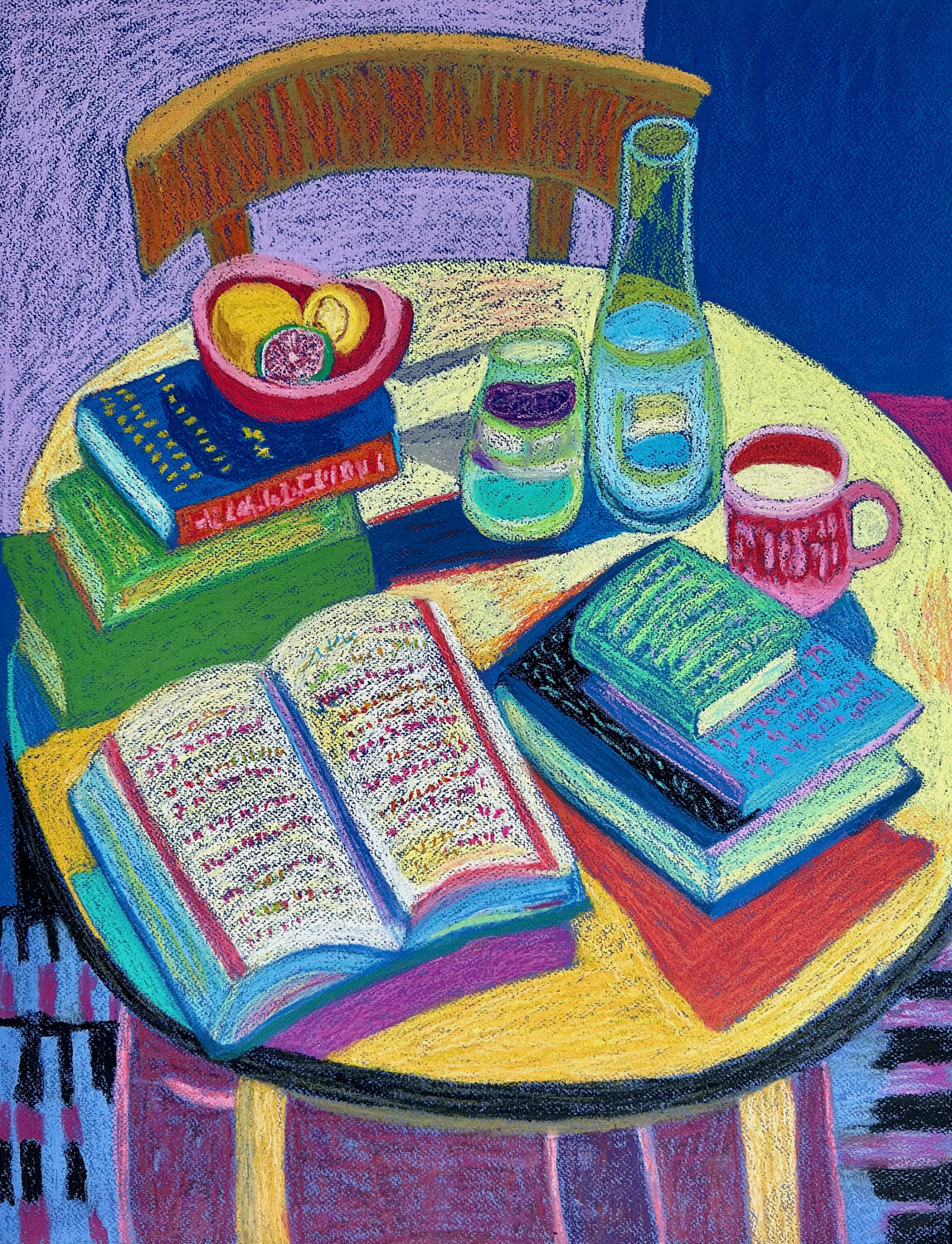 The Reading Table Alina Timoshenko Drawing for sale