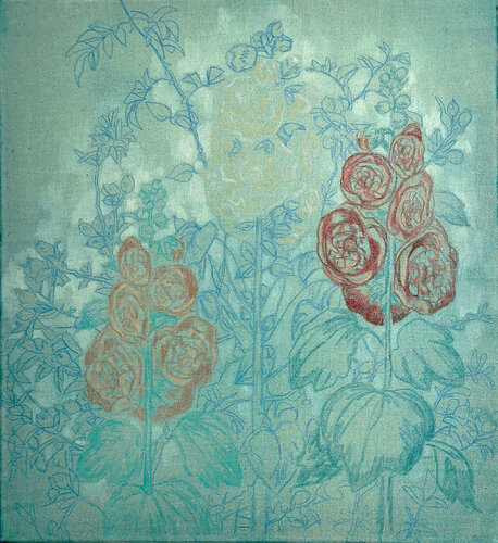 Alcea Alba by Elisa Zadi, Painting for Sale on Select