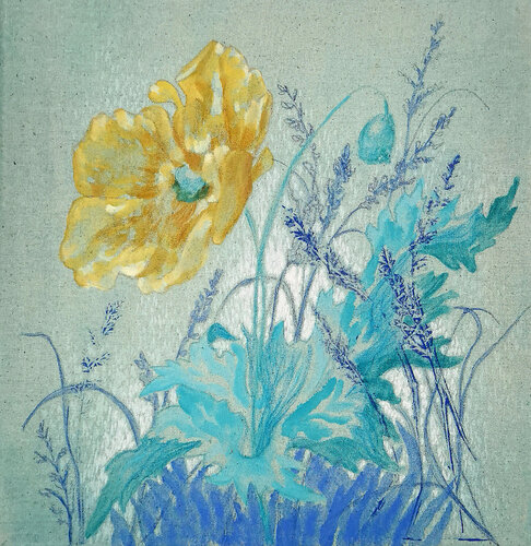 Golden Poppy II by Elisa Zadi, Painting for Sale on Select