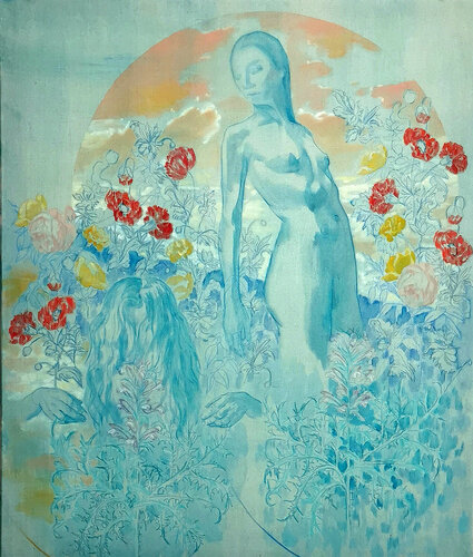 Tramonto e Cespuglio d'Acanto by Elisa Zadi, Painting for Sale on Select