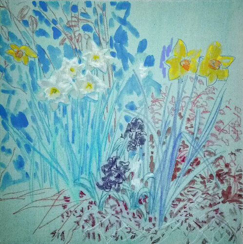 Narcisi e Rovi by Elisa Zadi, Painting for Sale on Select