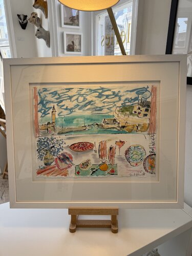 My Table At Porthleven by Trudi Drewett, Painting for Sale on Select