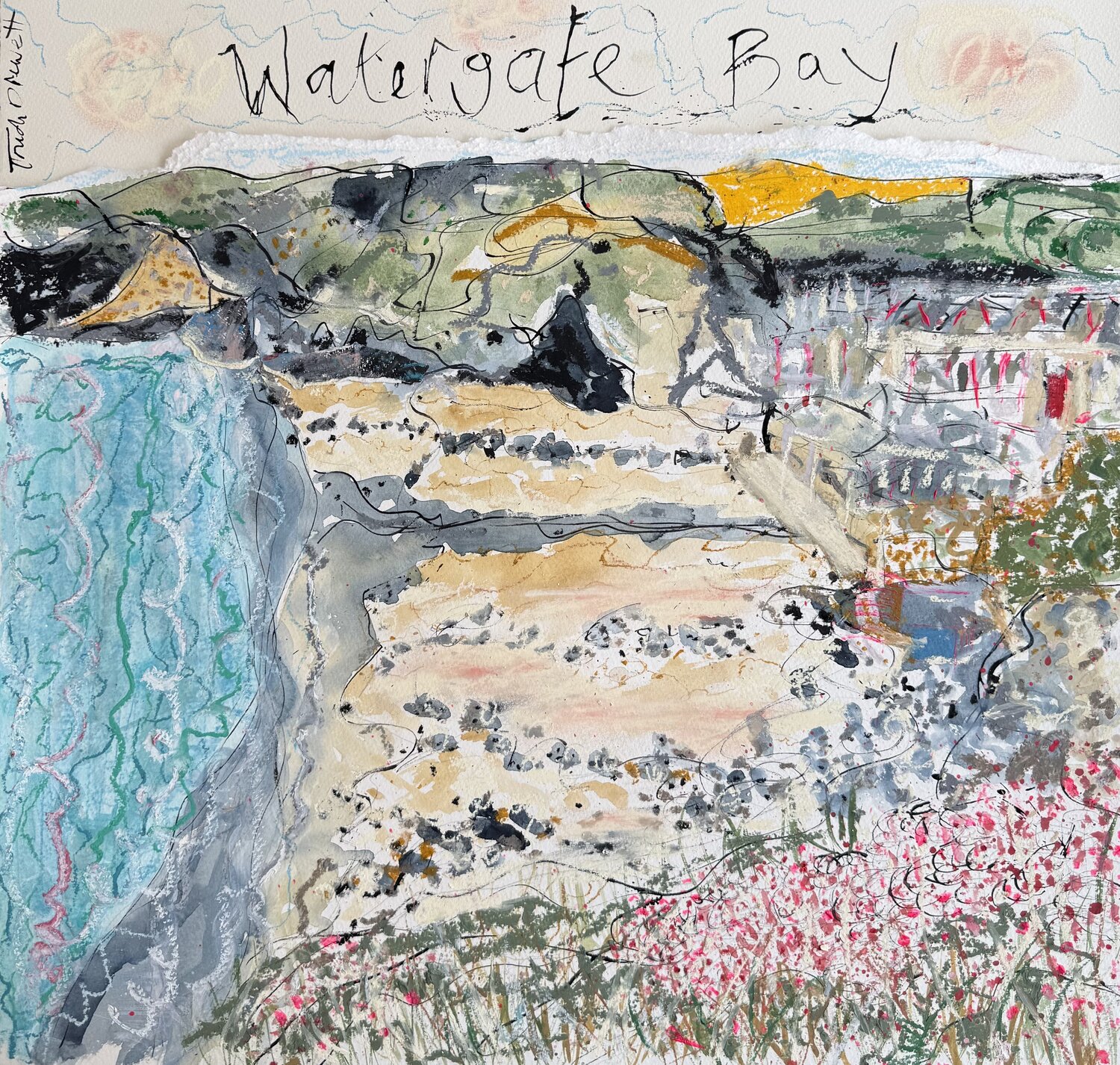 Watergate Bay Trudi Drewett Original painting for sale