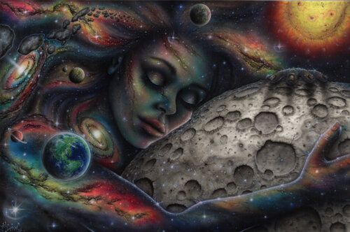Moon Girl by Tim Randall, Painting for Sale on Select