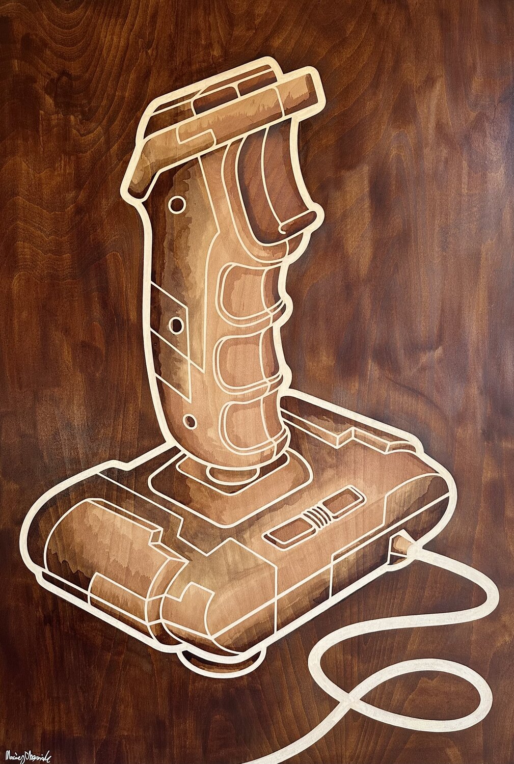 Euphoria and Control - Brown MACIEJ MAGIC CHĘSIAK Original painting for sale