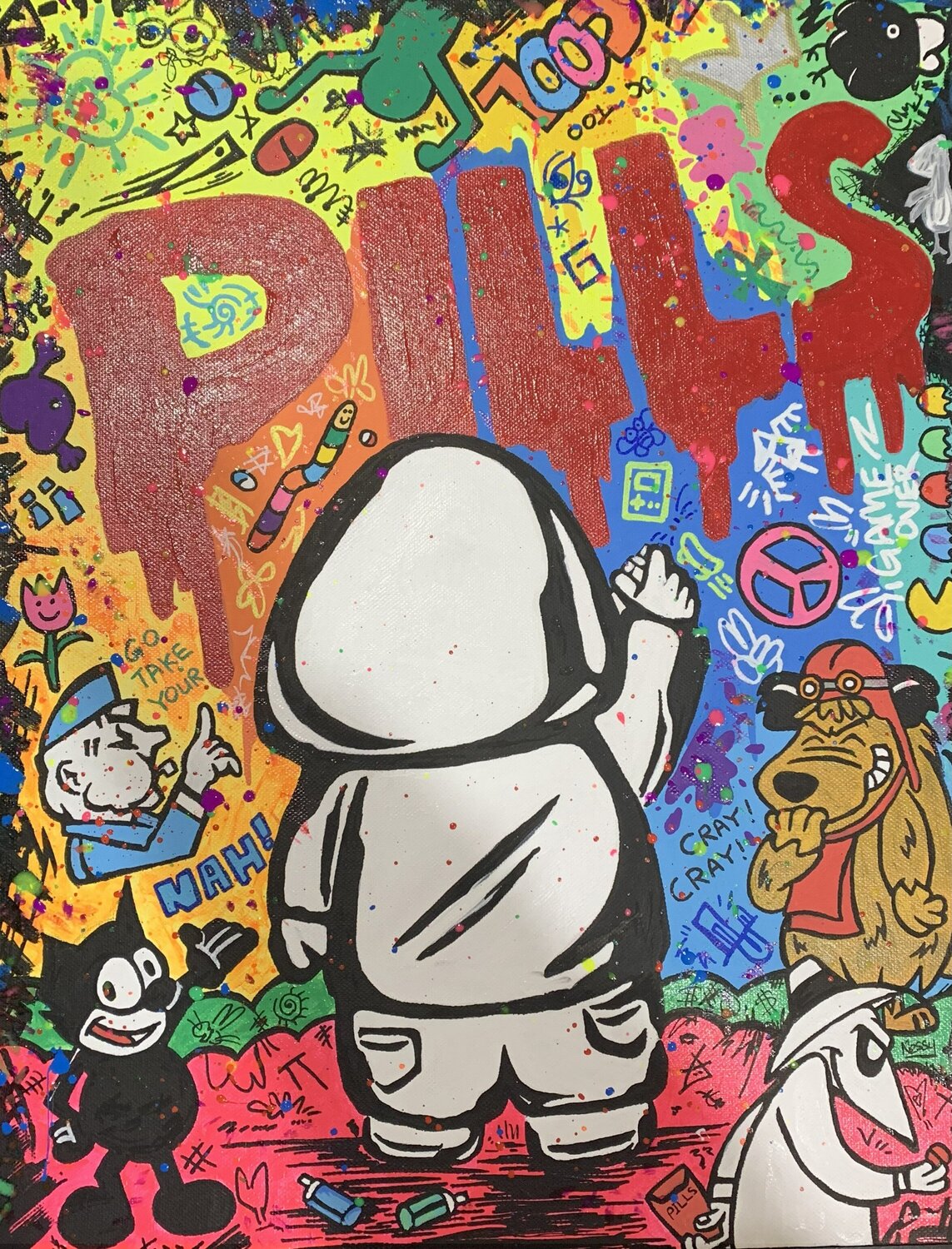 Hoodie Boy - Pills Nessy Original painting for sale