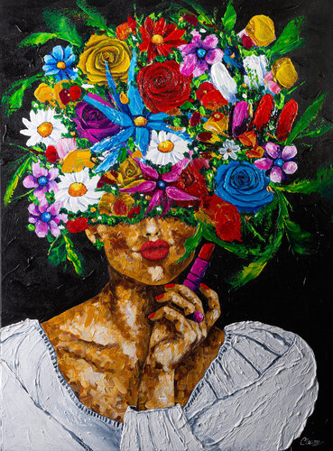 Lipstick Garden by Clarisse Fournier, Painting for Sale on Select