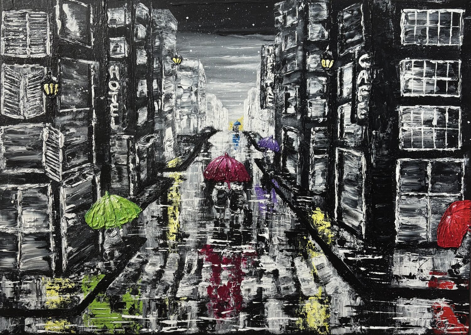 Balade en ville Clarisse Fournier Original painting for sale