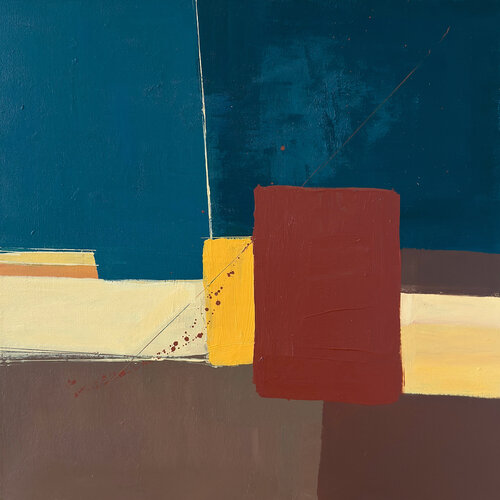 Square Abstract Sunset von Paola Torsiello, Malerei kaufen auf Select