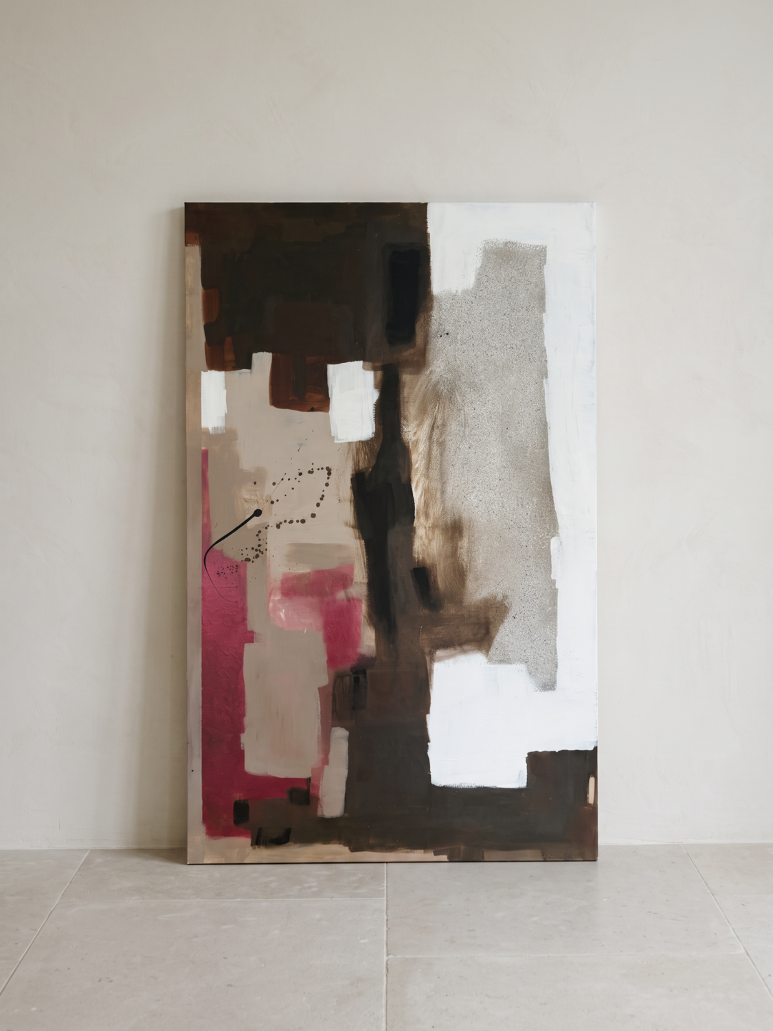 Original Black Red Textured Canvas Art, Large Wall Art for Paola Torsiello Original painting for sale