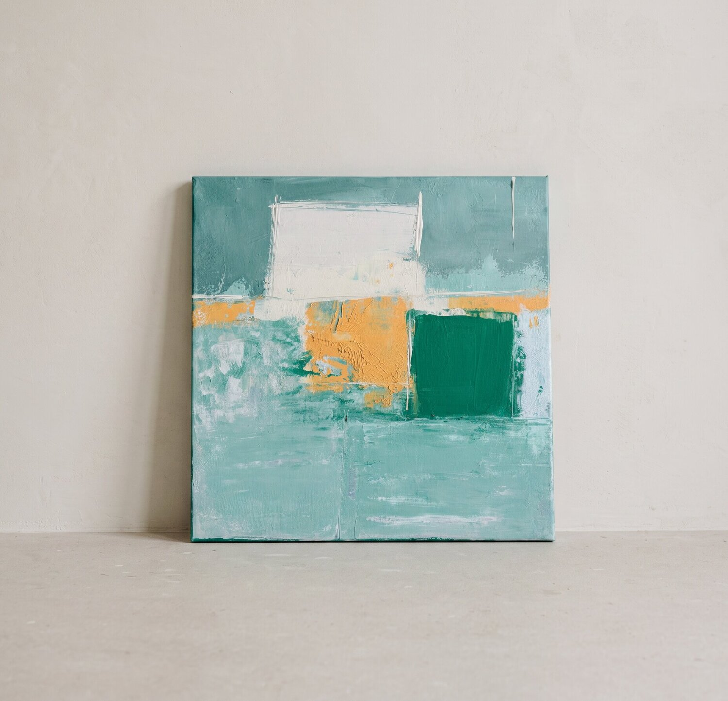 Light Blue Square Paola Torsiello Original painting for sale