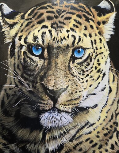 Regard Saphir by Pierre-Yves Blasco, Painting for Sale on Select