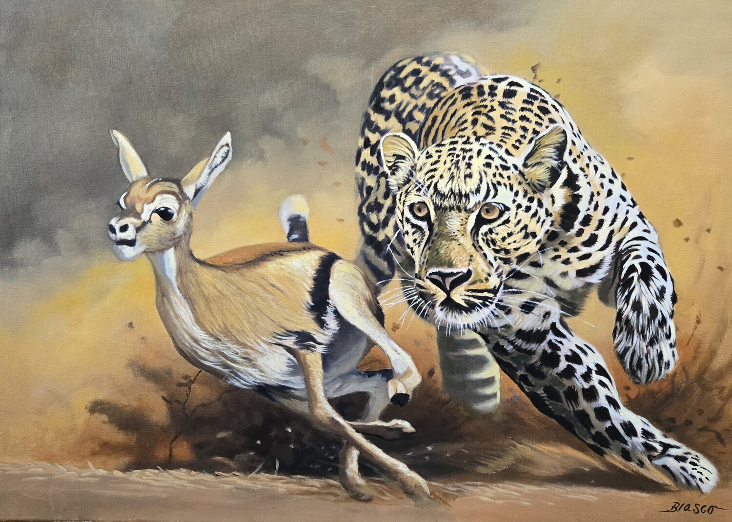 Dernières secondes. Pierre-Yves Blasco Original painting for sale