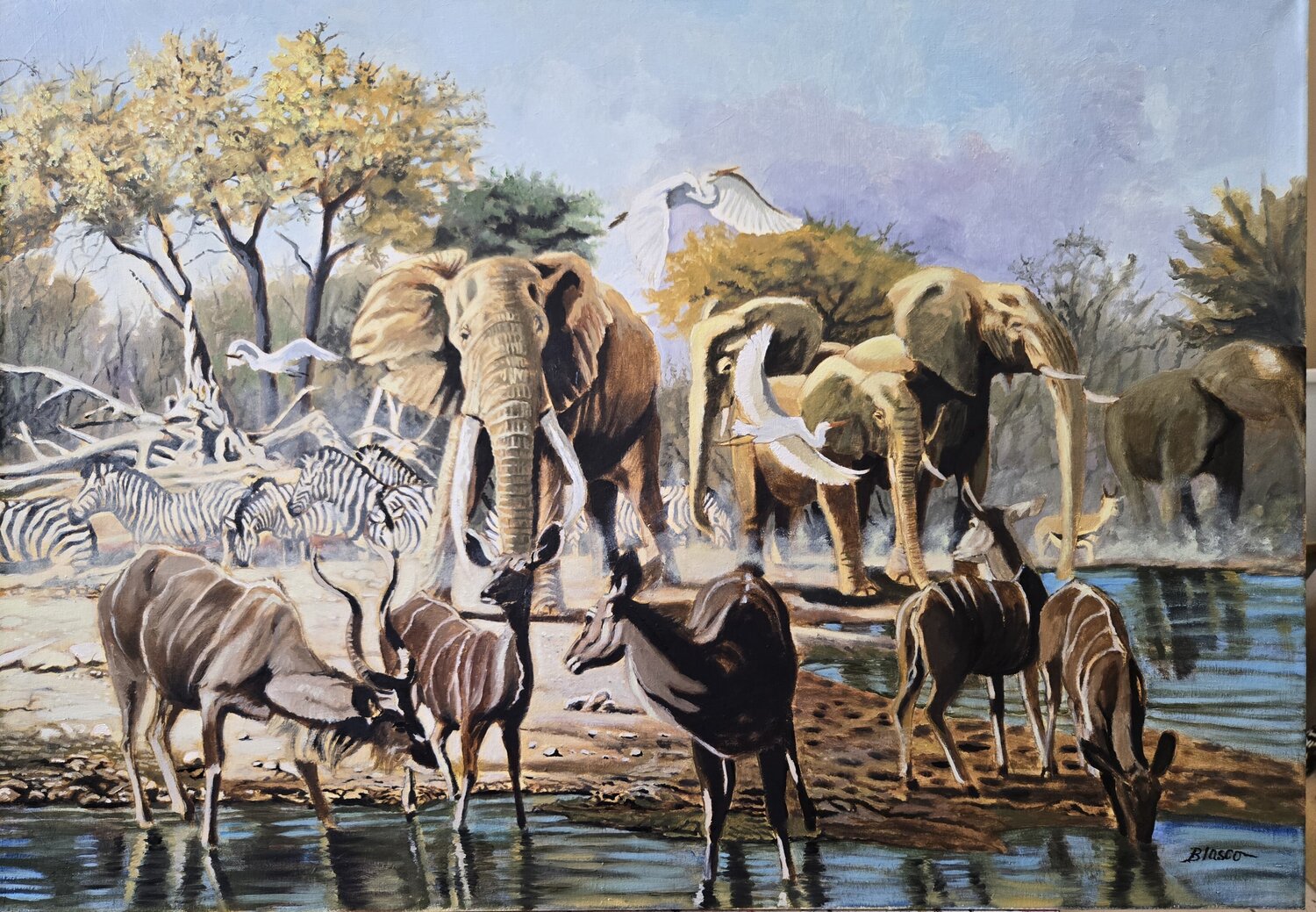 Harmonie africaine Pierre-Yves Blasco Original painting for sale