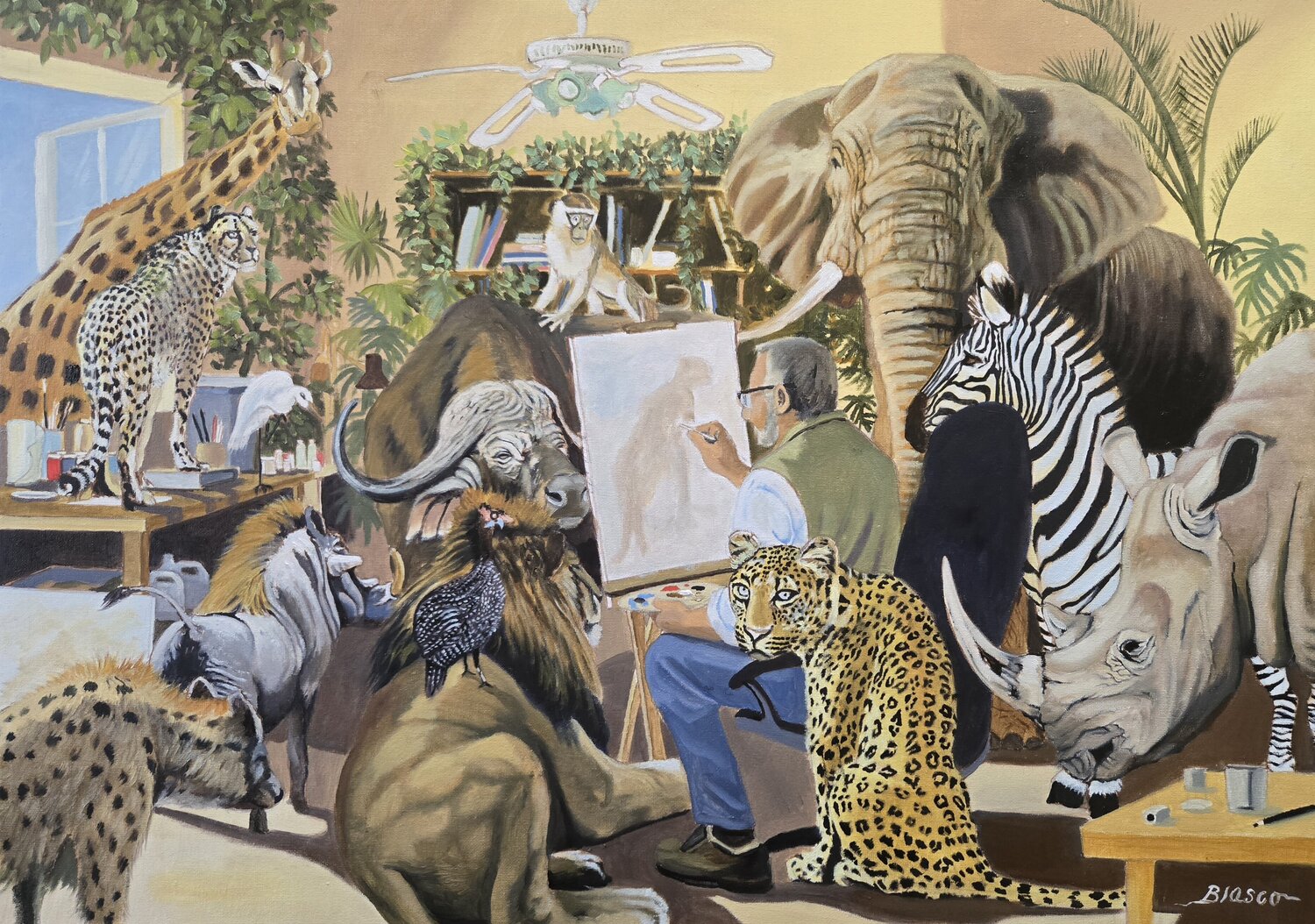 Dans mon atelier. Pierre-Yves Blasco Original painting for sale