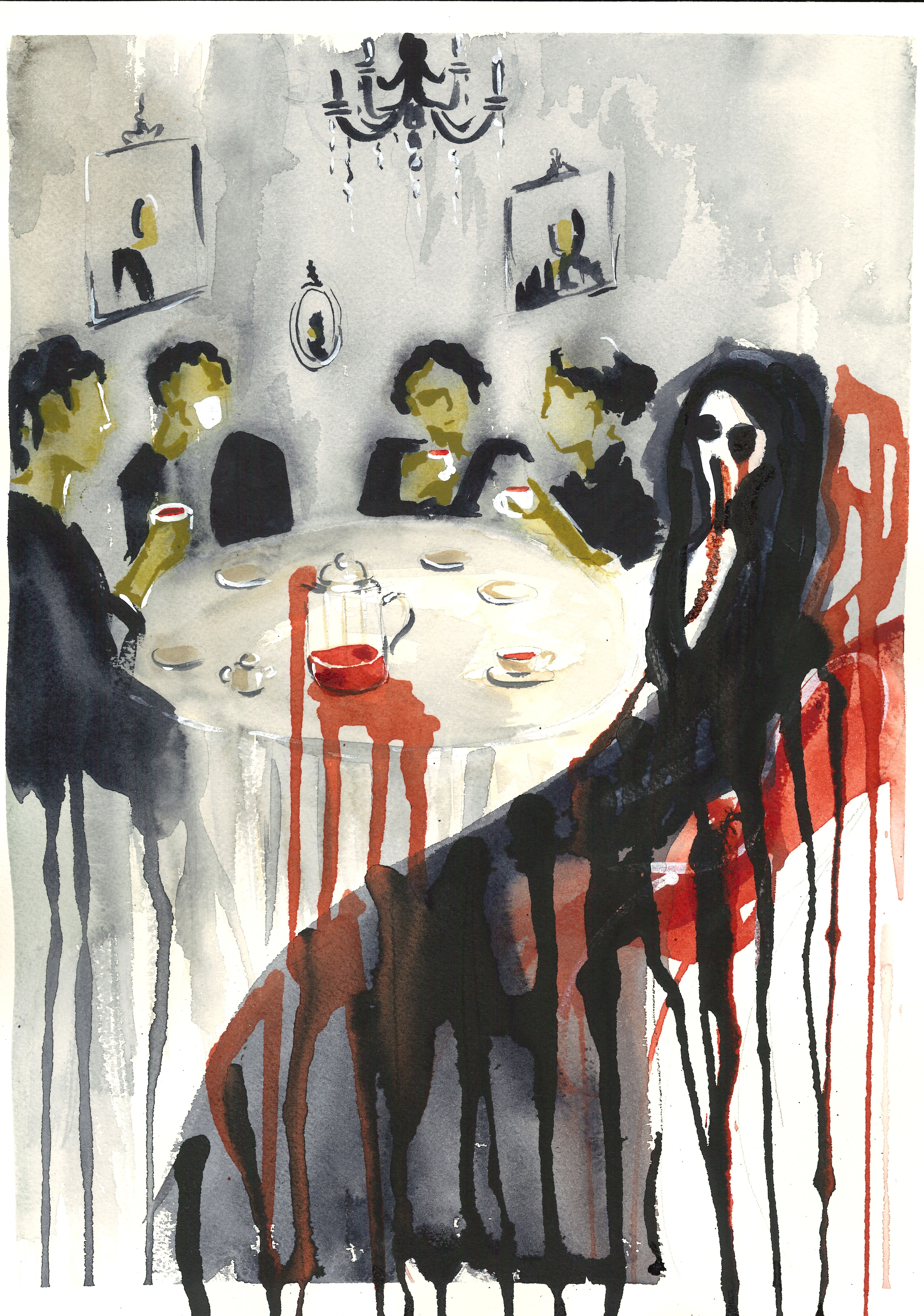Lo que quedó de la anfitriona. La sangre no siempre se derrama. A veces se sirve. | What Remained of the Hostess. Blood isn’t always spilled. Sometimes, it is served.