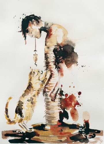 Donde afilan las uñas. Ser útil también puede destruirte. by Aurelia Feral, Painting for Sale on Select