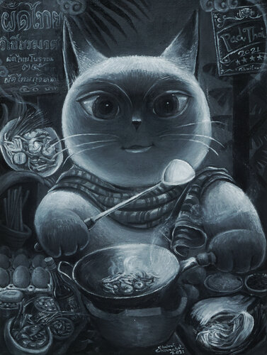 ผัดไทย by Chaiwat Chinnasot, Drawing for Sale on Select