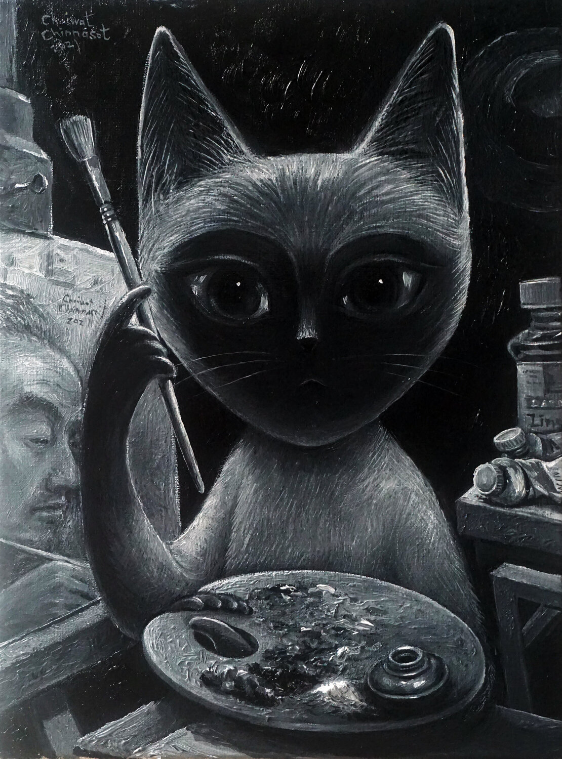 จิตรกร Chaiwat Chinnasot Drawing for sale