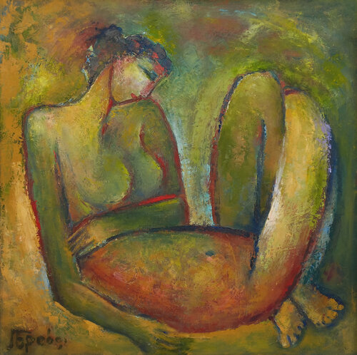 A Moment of Nudity by Larisa Brovdi, Painting for Sale on Select