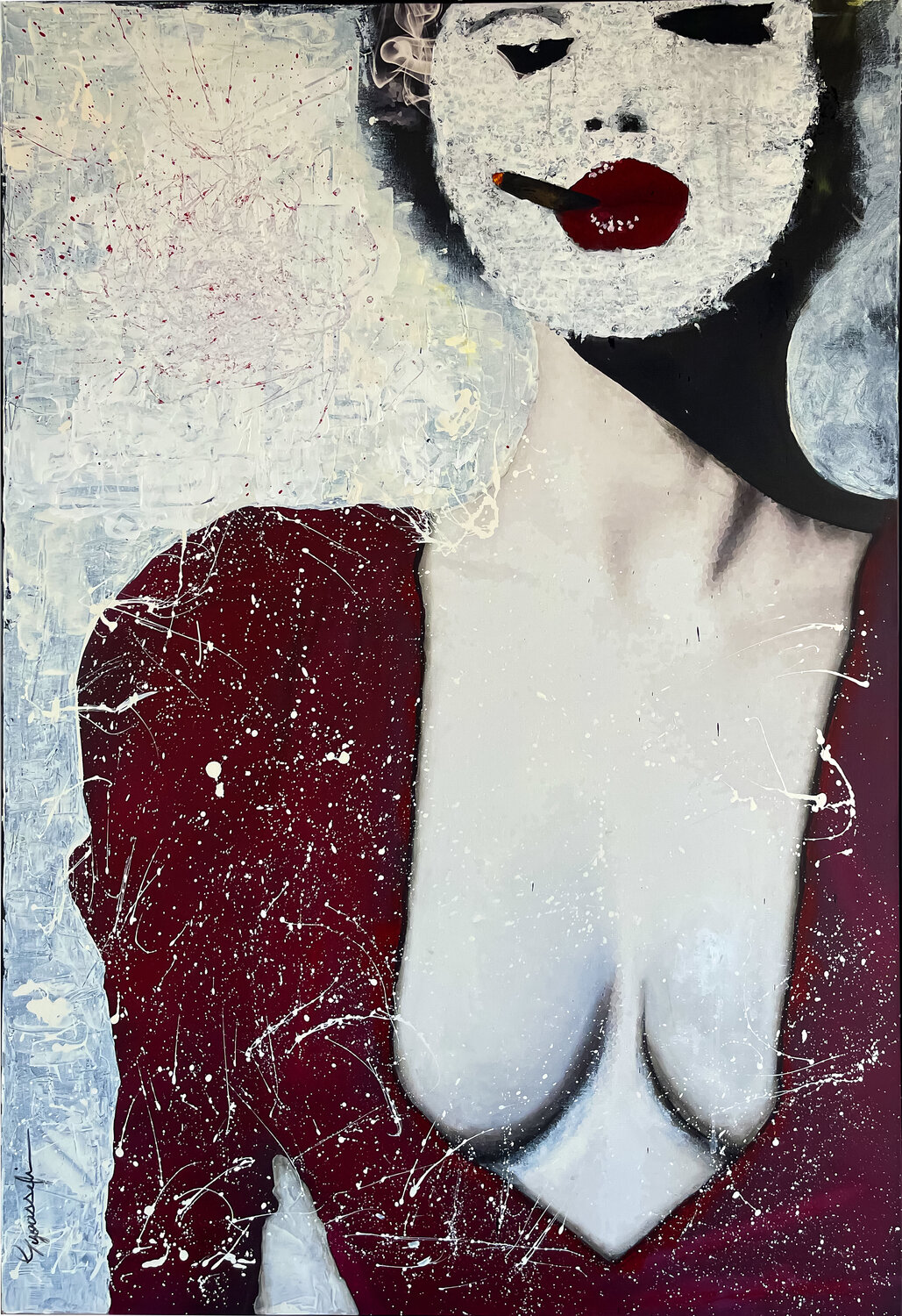 Alone Woman ALI YUSUF Original painting for sale