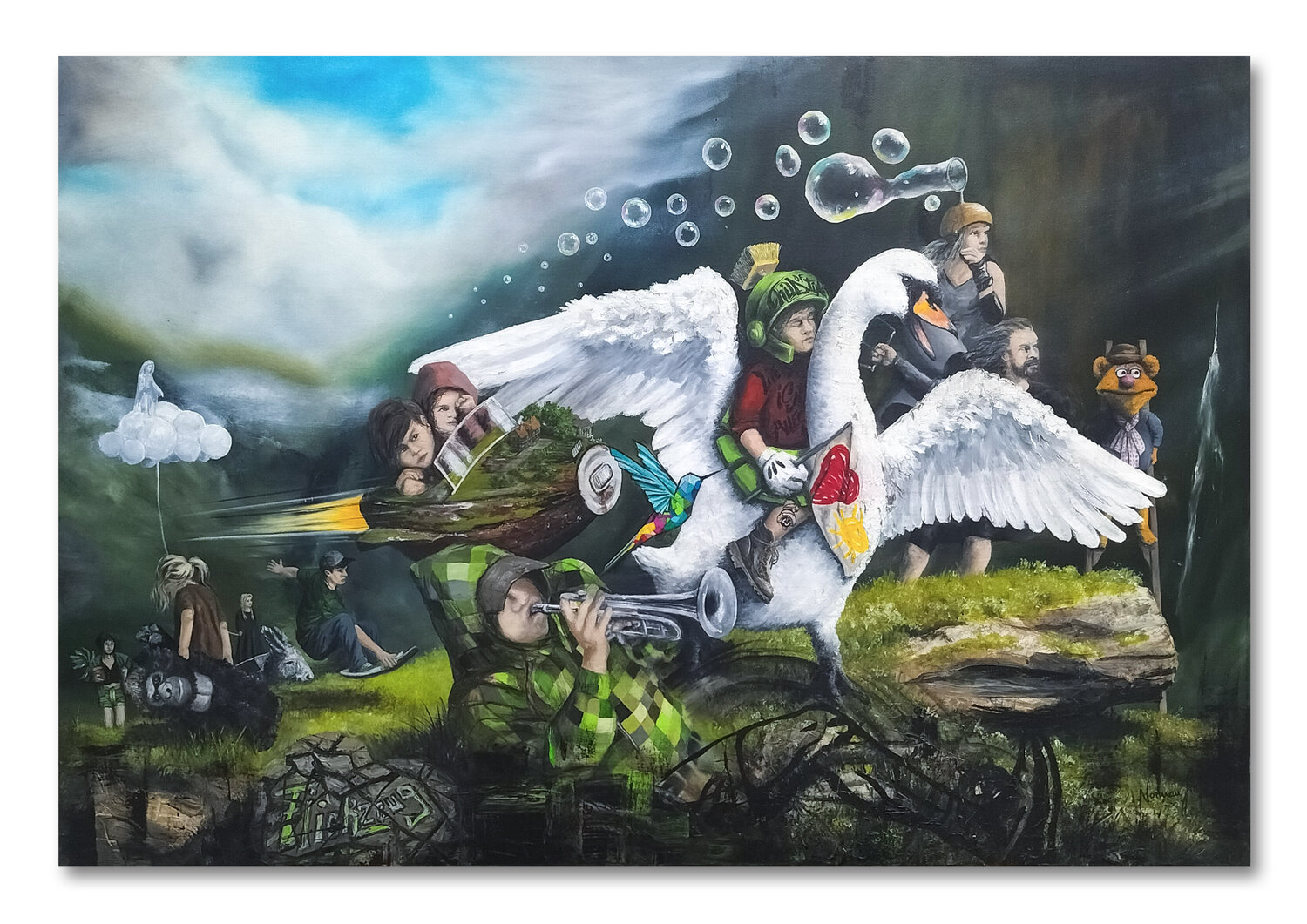 Reise der inneren Kinder Norman Groß Original painting for sale