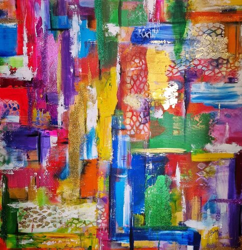 Colors of Life by Isabelle Bouhon, Painting for Sale on Select
