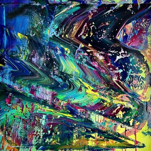 Fliessende Gedanken - 33 by Mirko Nikolic, Painting for Sale on Select
