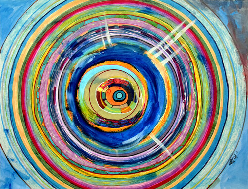 Uncle's Vinyl Records 1 by Teo Sirio Sica, Painting for Sale on Select