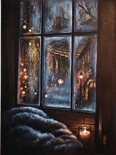 Lonely day by Rossana Bonetto, Painting for Sale on Select