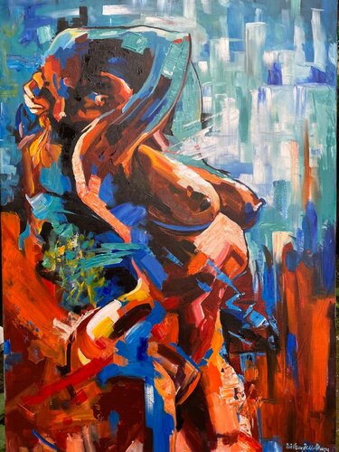 "Midnight Seduction" by Wilson Felix Olugu, Painting for Sale on Select